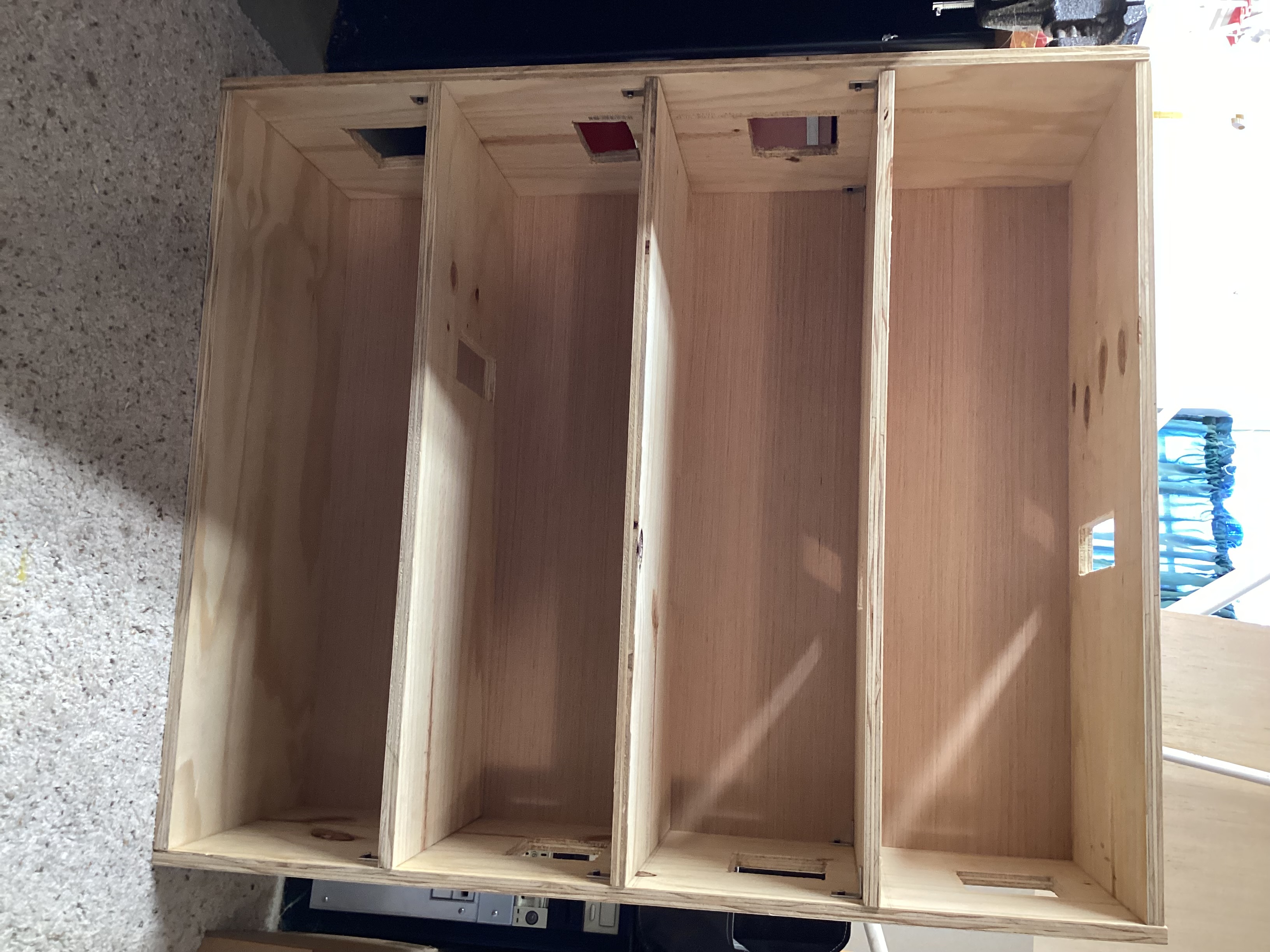 dollhouse with shelves and backing