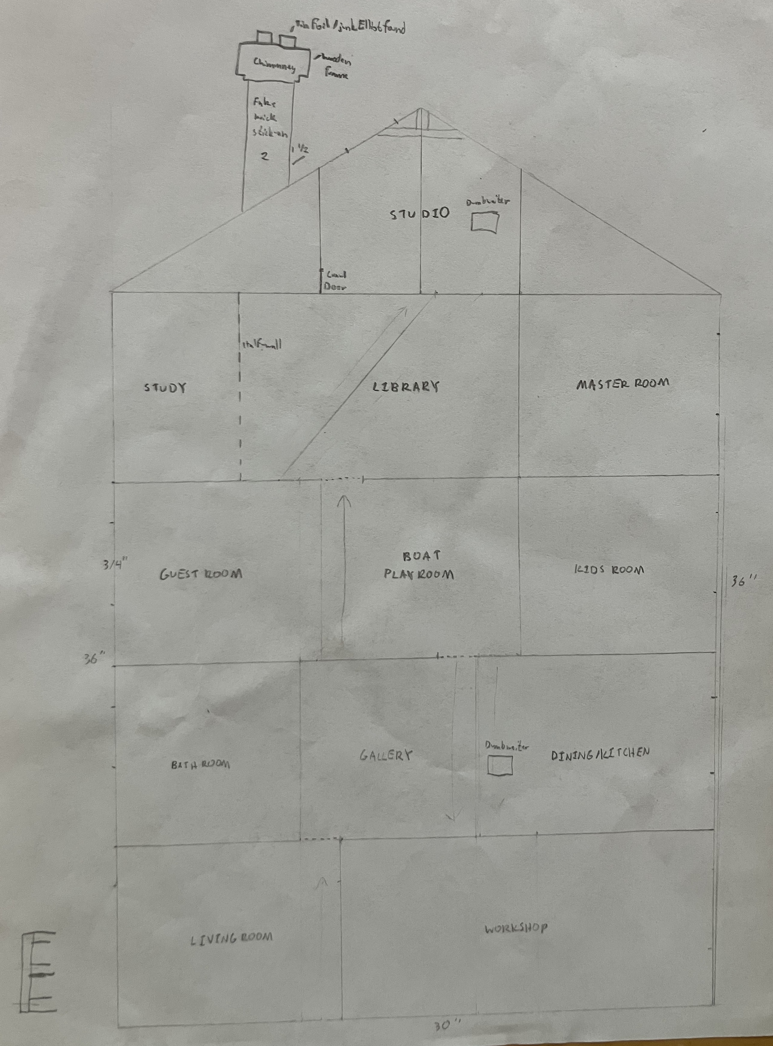 blueprint of dollhouse